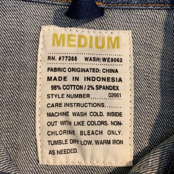 J. Crew Jacket Women M Medium Denim Trucker Long Sleeve Flap Pockets Jean - Picture 8 of 11